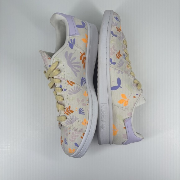 Adidas Stan Smith Plant Appreciation Day Women's 9 Cloud White Purple Sneakers‎ - Picture 5 of 16